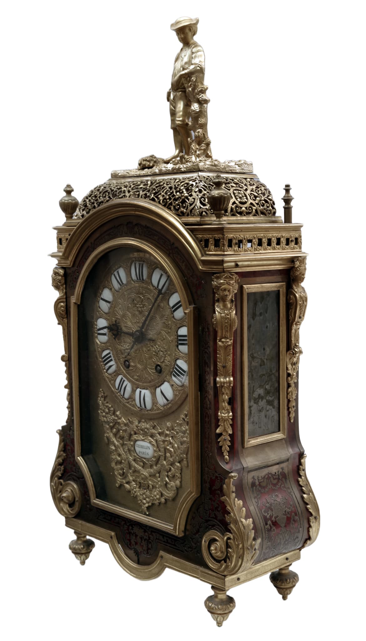 Francouzské stolní hodiny zdobené technikou Boulle, Nicolas Gribelin — 4