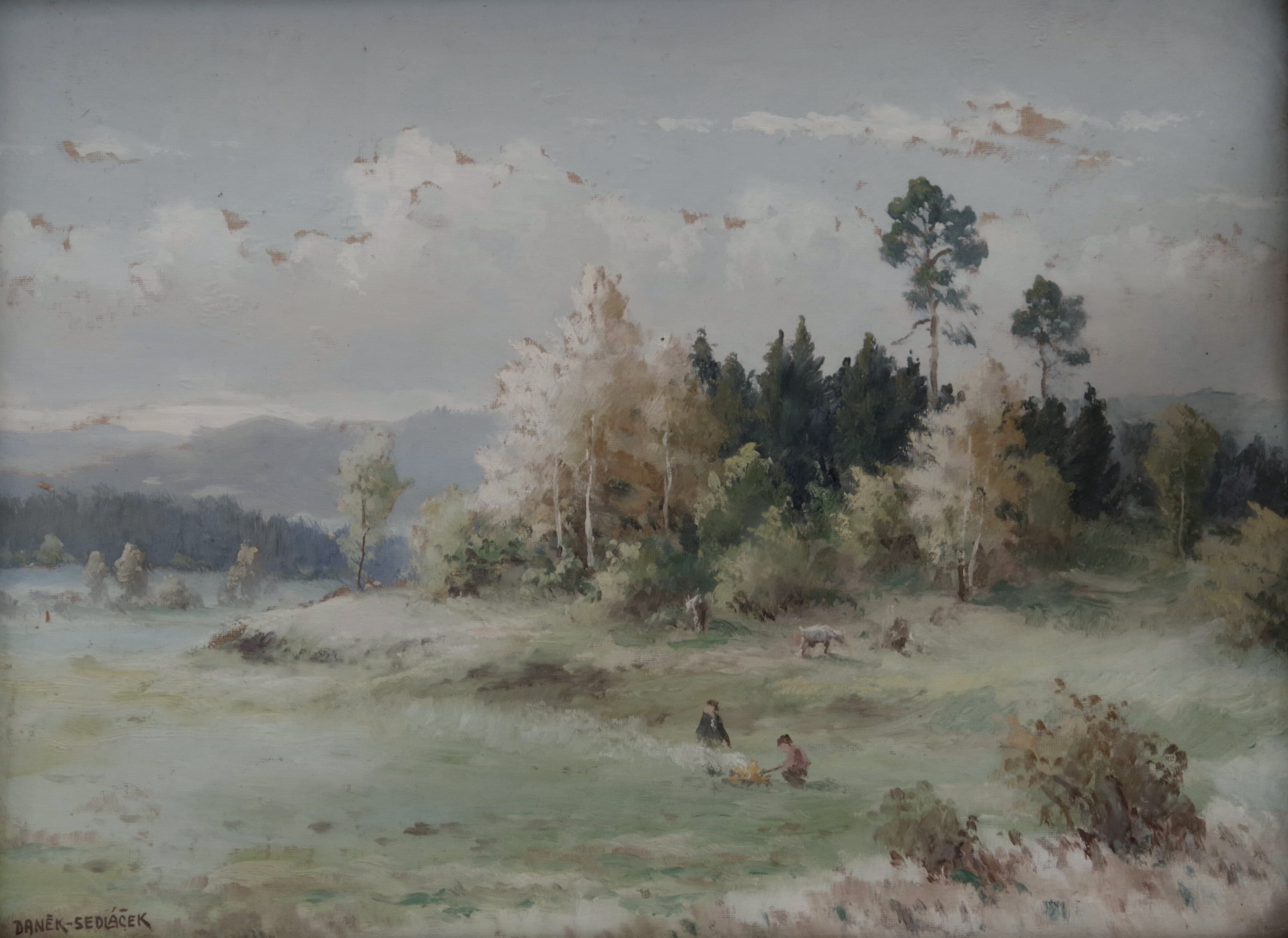 Podzimní krajina s pastevci, František Daněk-Sedáček — 2