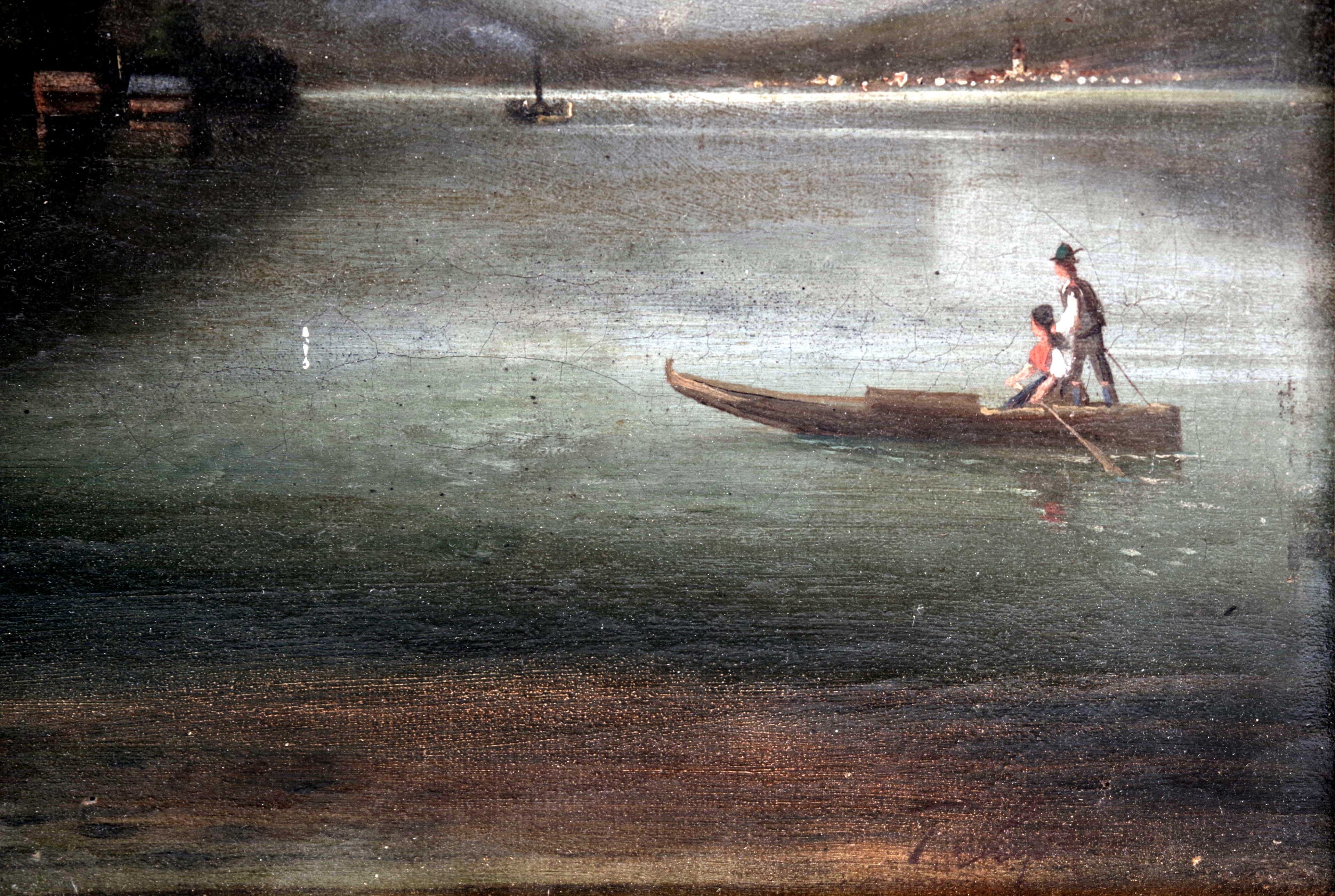 Pohled na Weißenbach u jezera Attersee, Károly Telepy — 3