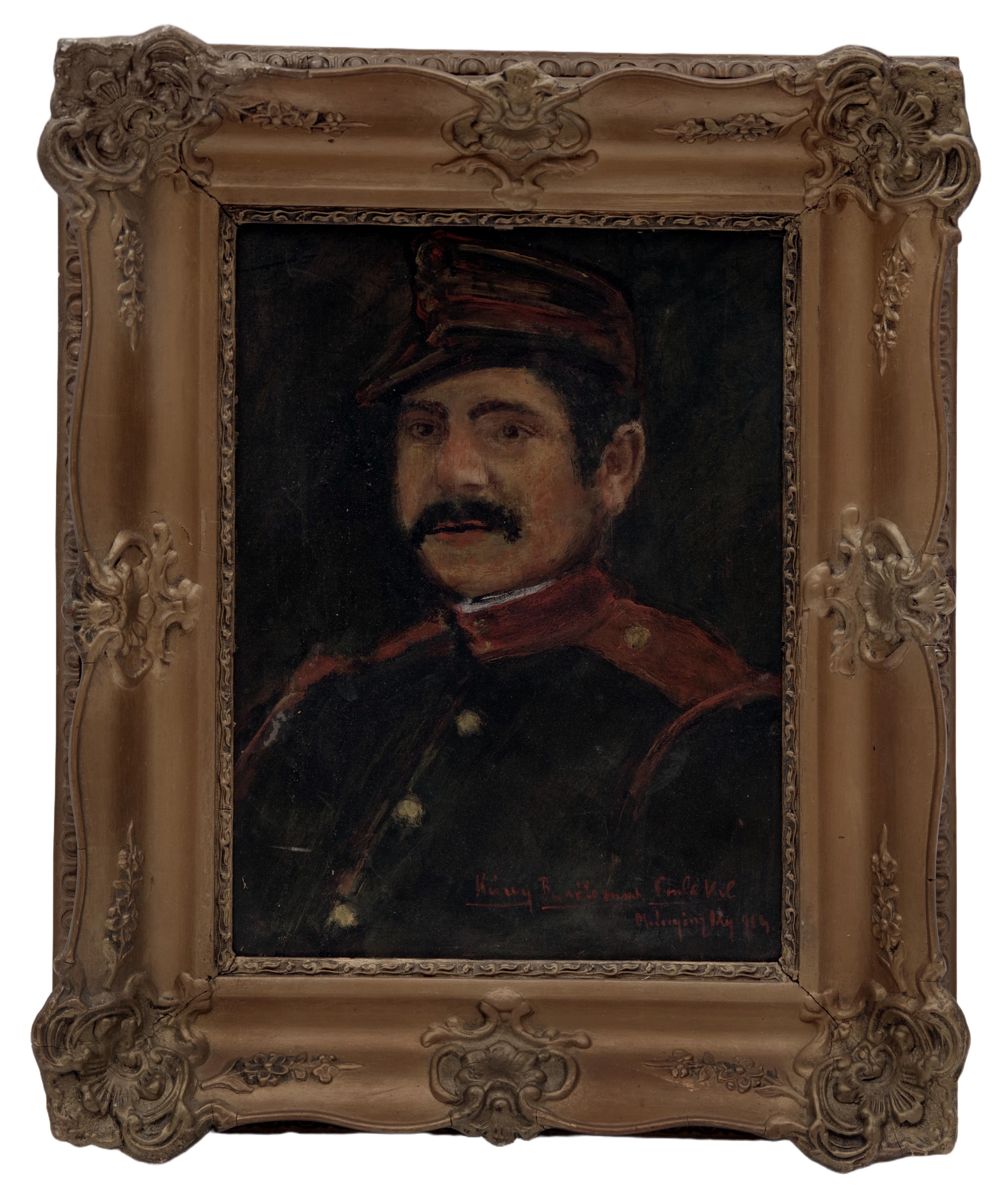 Portrét vojáka v rakouské uniformě, Ladislav Medňanský