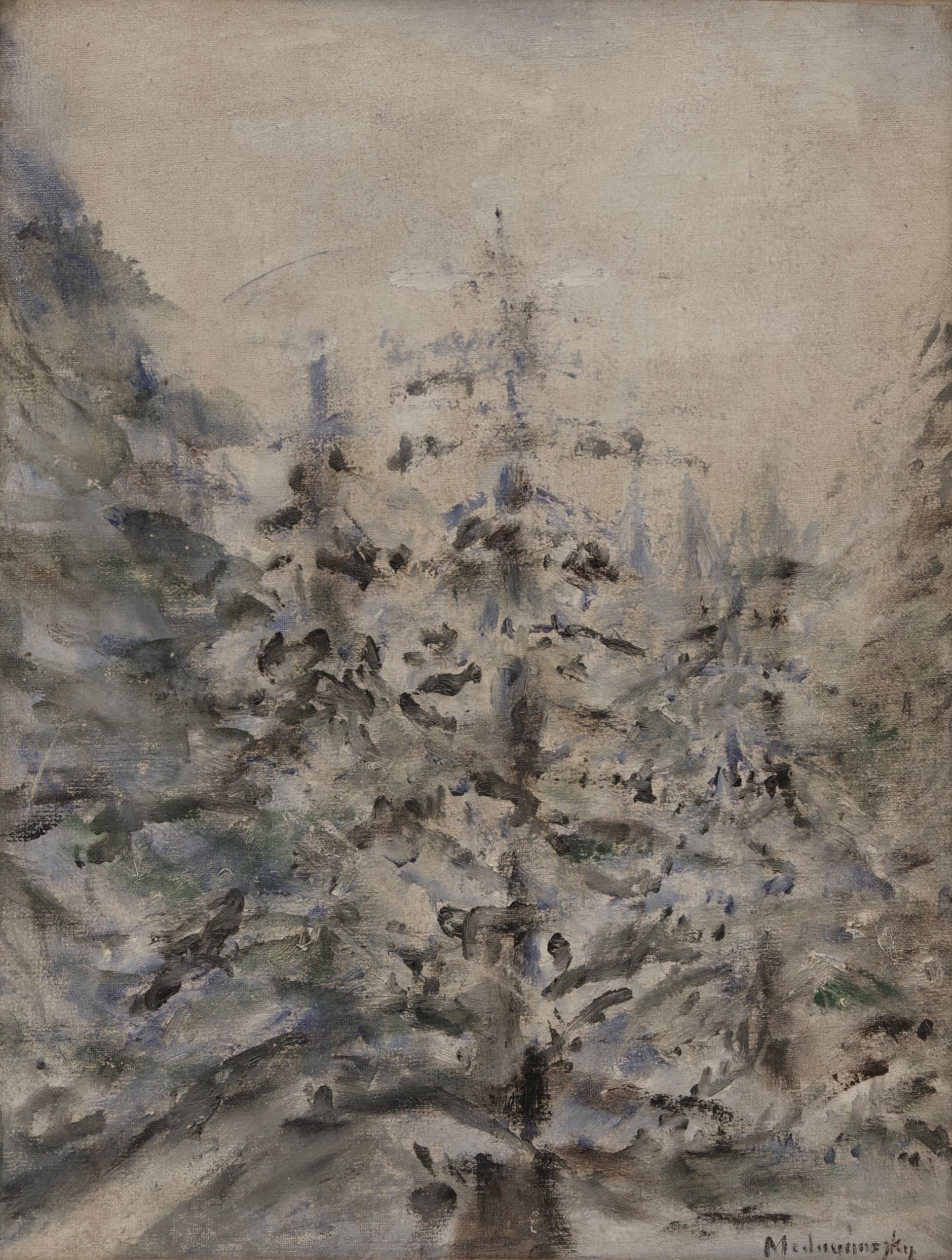 Zimní krajina se stromy, Ladislav Medňanský — 2