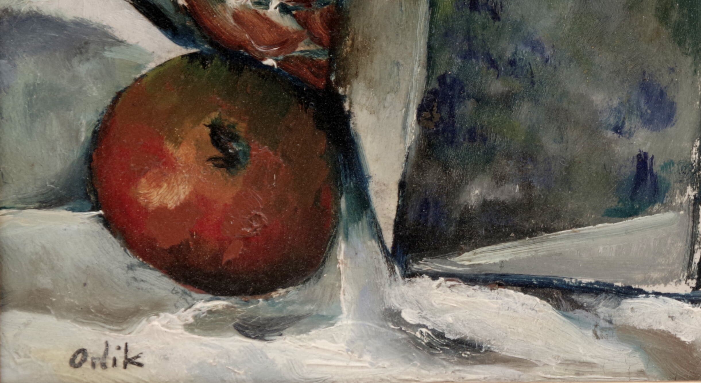 Zátiší s ovocem a lahví, Emil Orlik — 3