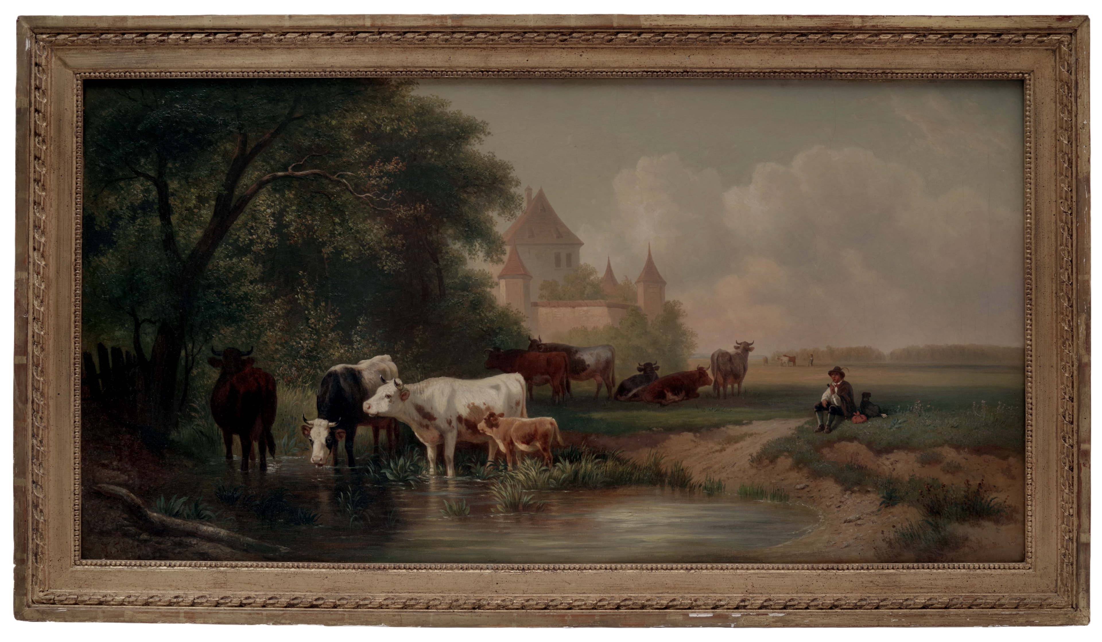 Pastevec se stádem, Josef Schoyerer