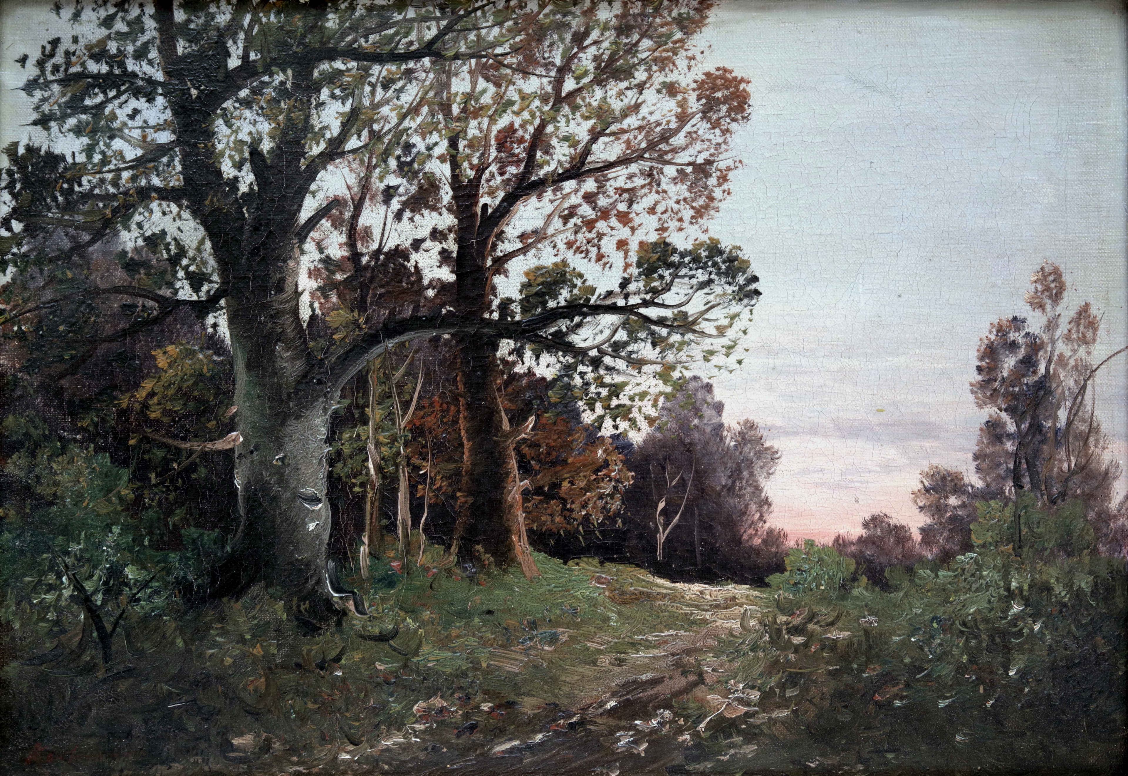 Lesní cesta při západu slunce, Adolf Kaufmann — 2