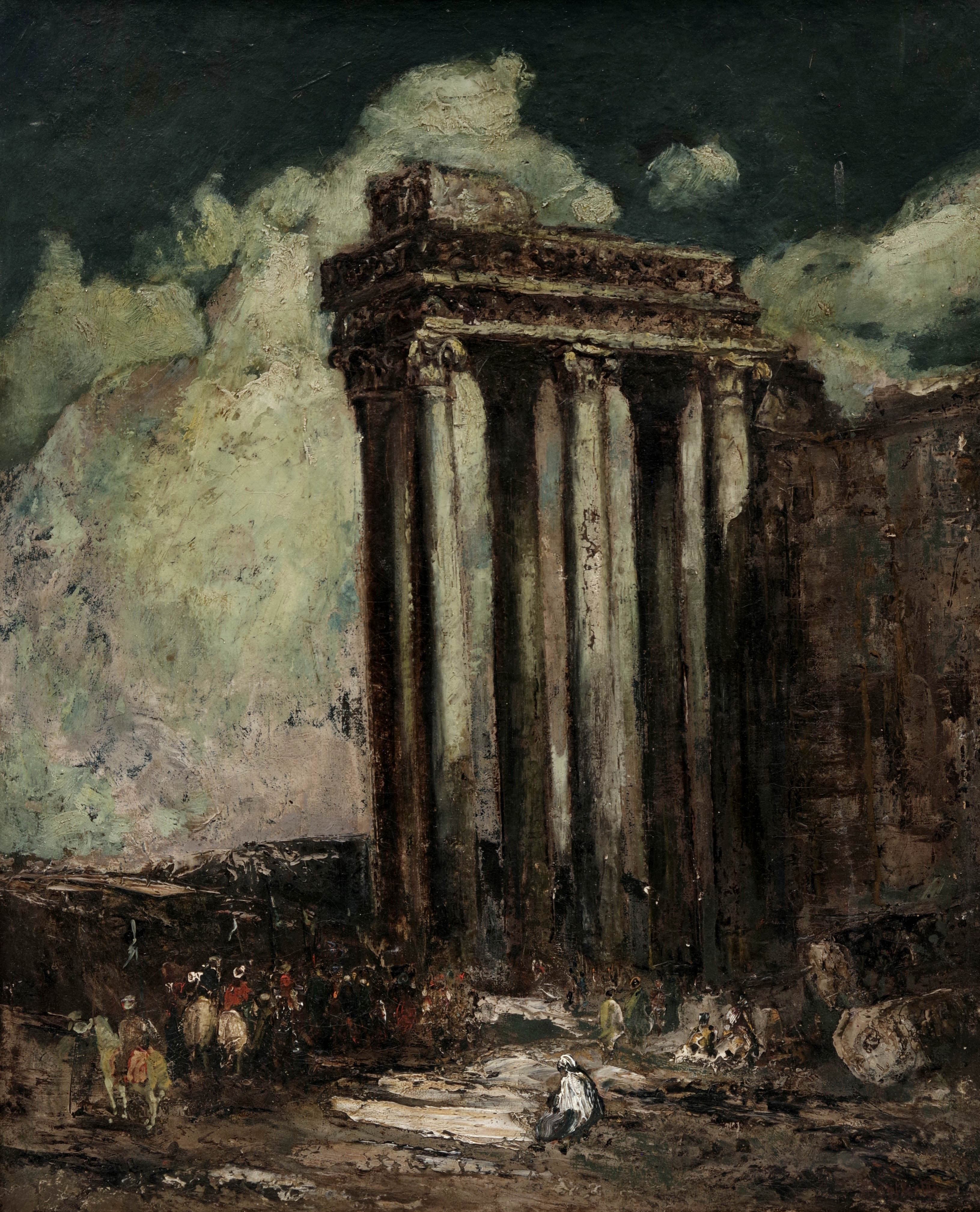 Řecký chrám s figurální stafáží, Adolphe Monticelli — 2