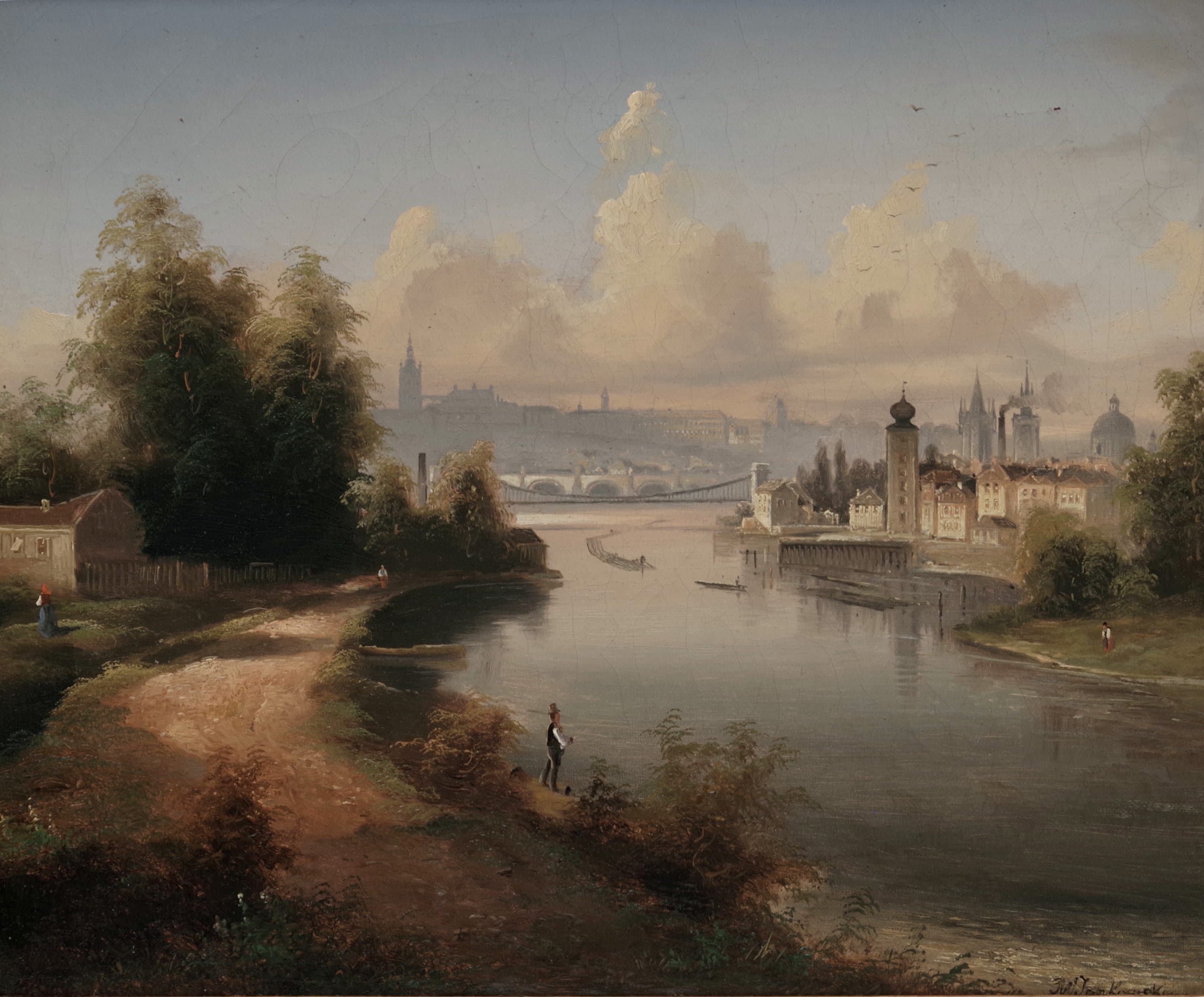 Pohled na Prahu, Johann Wilhelm Jankowski — 2