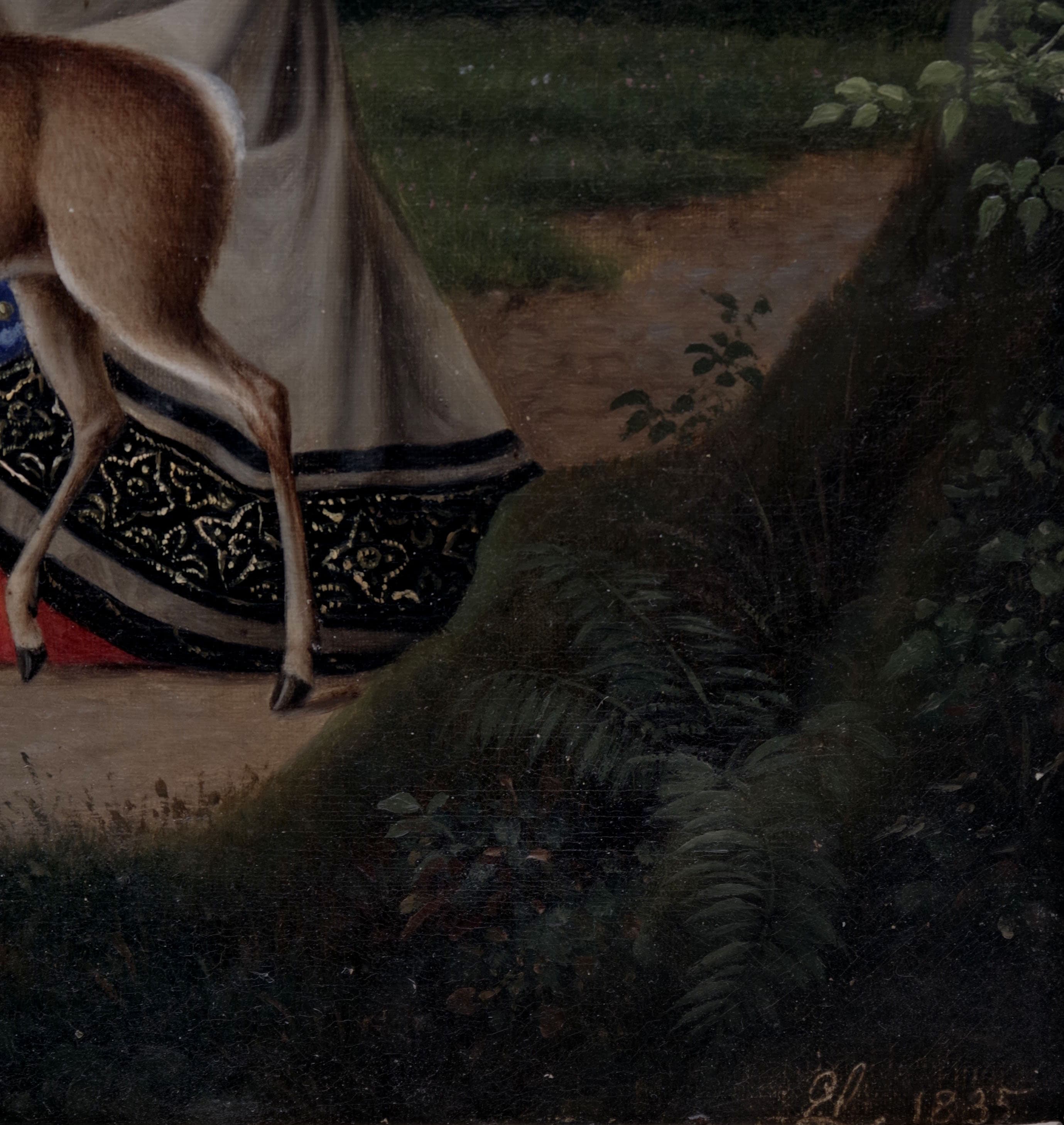 Mladá aristokratka se srnou, Edwin Landseer (připsáno) — 3