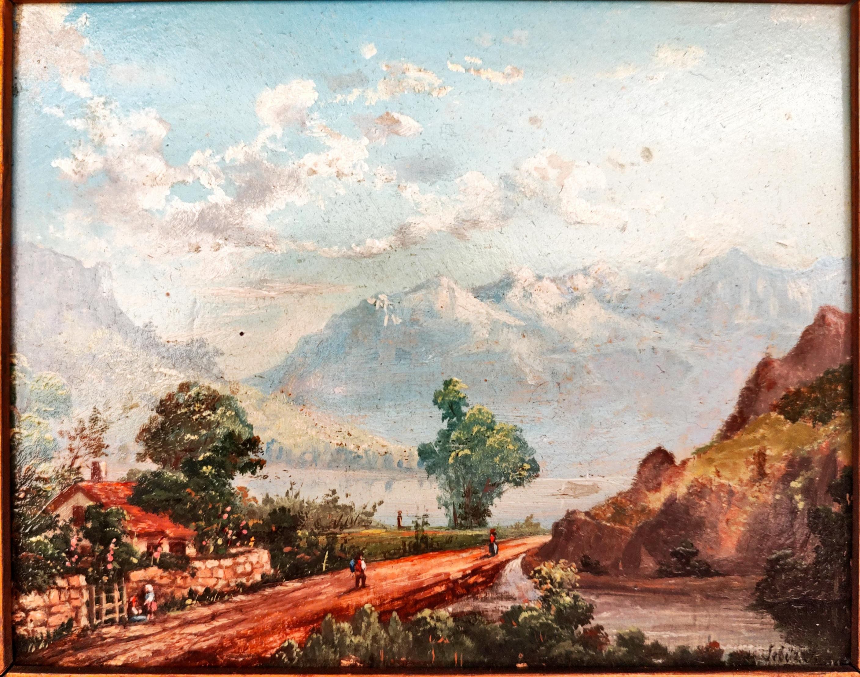 Pár krajinomaleb s řekou a pocestnými, Christian Georg Schütz II.