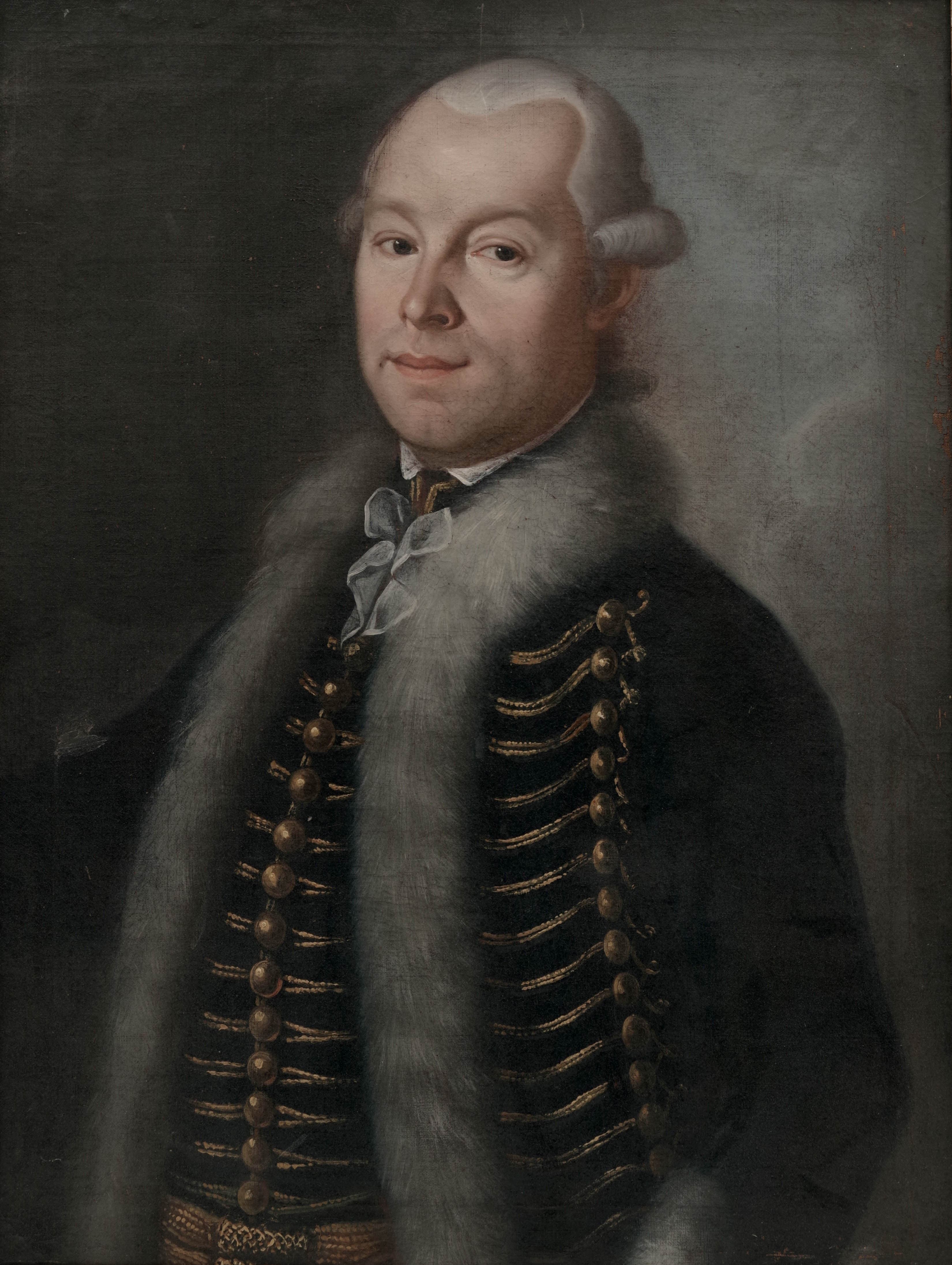 Portrét vyššího důstojníka husarů, Anton Graaf (připsáno) — 2