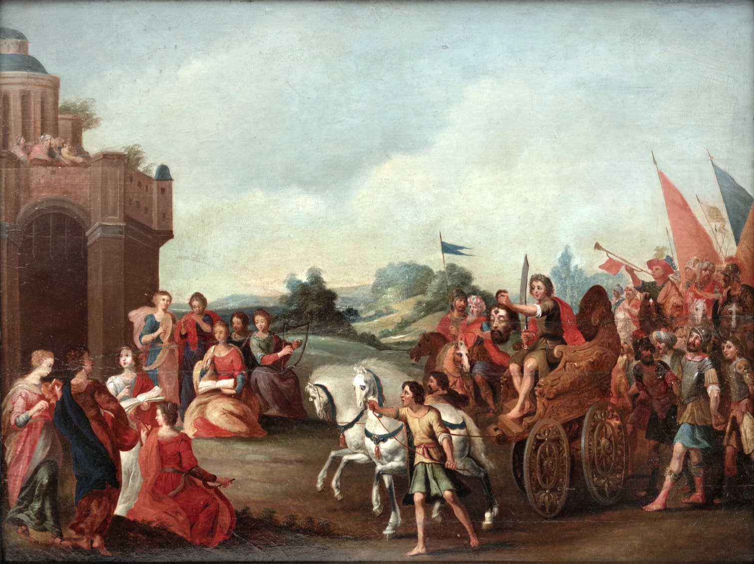 Triumfální průvod krále Davida, Esaias van de Velde (okruh) — 2