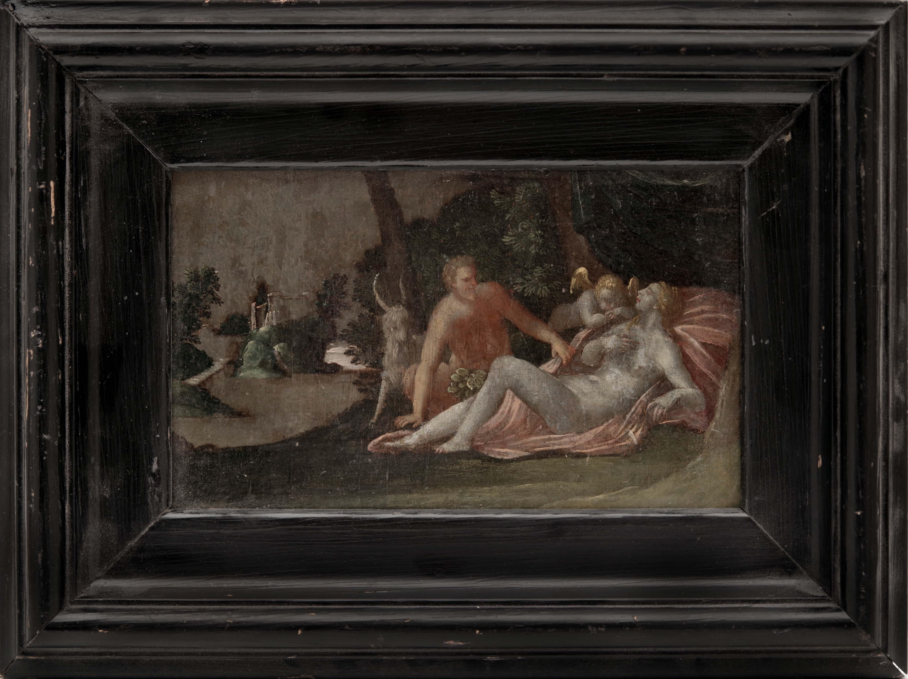 Venuše a satyr, Jan Brueghel (okruh)