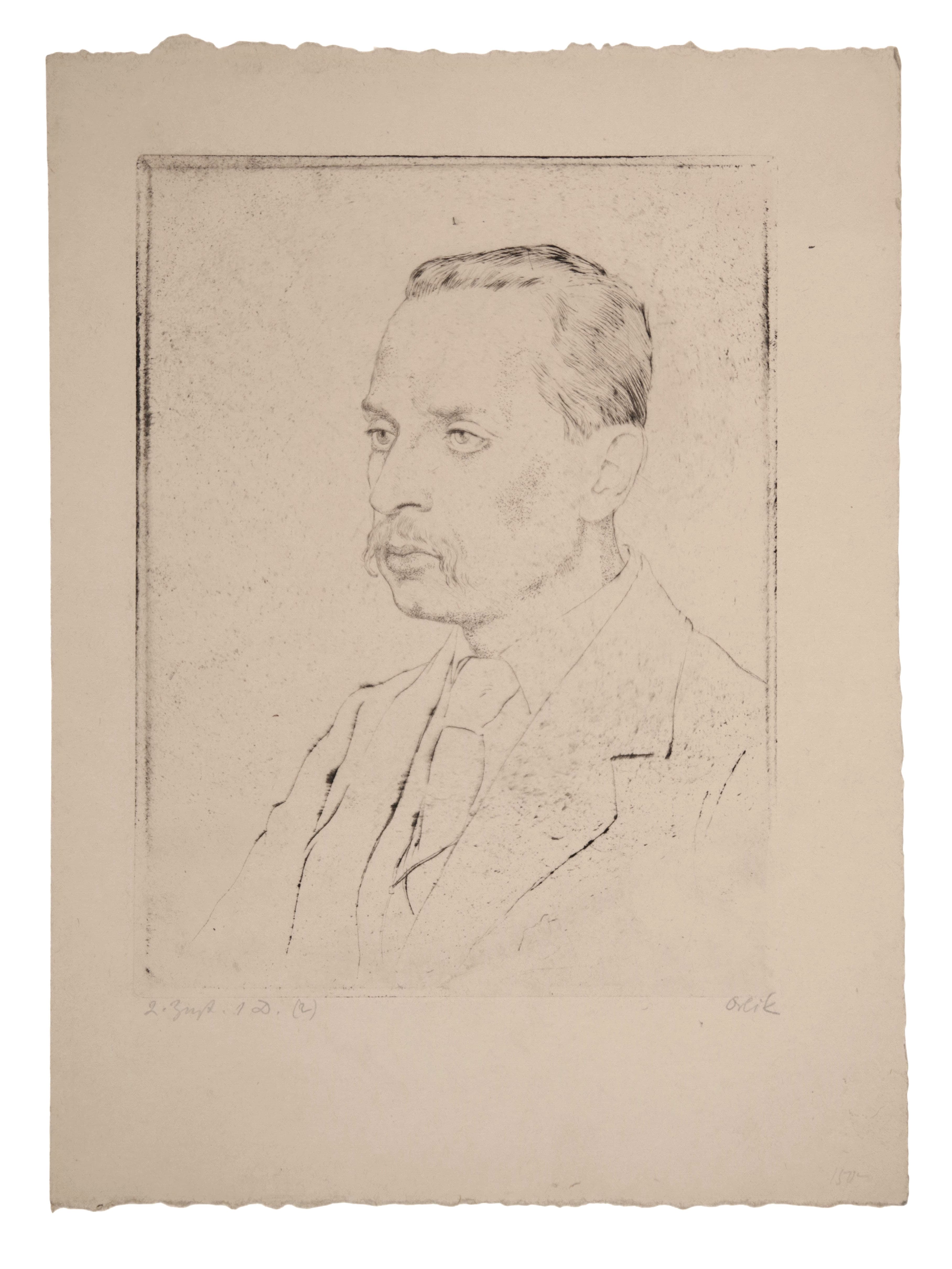 Portrét Reinera Maria Rilkeho, Emil Orlik