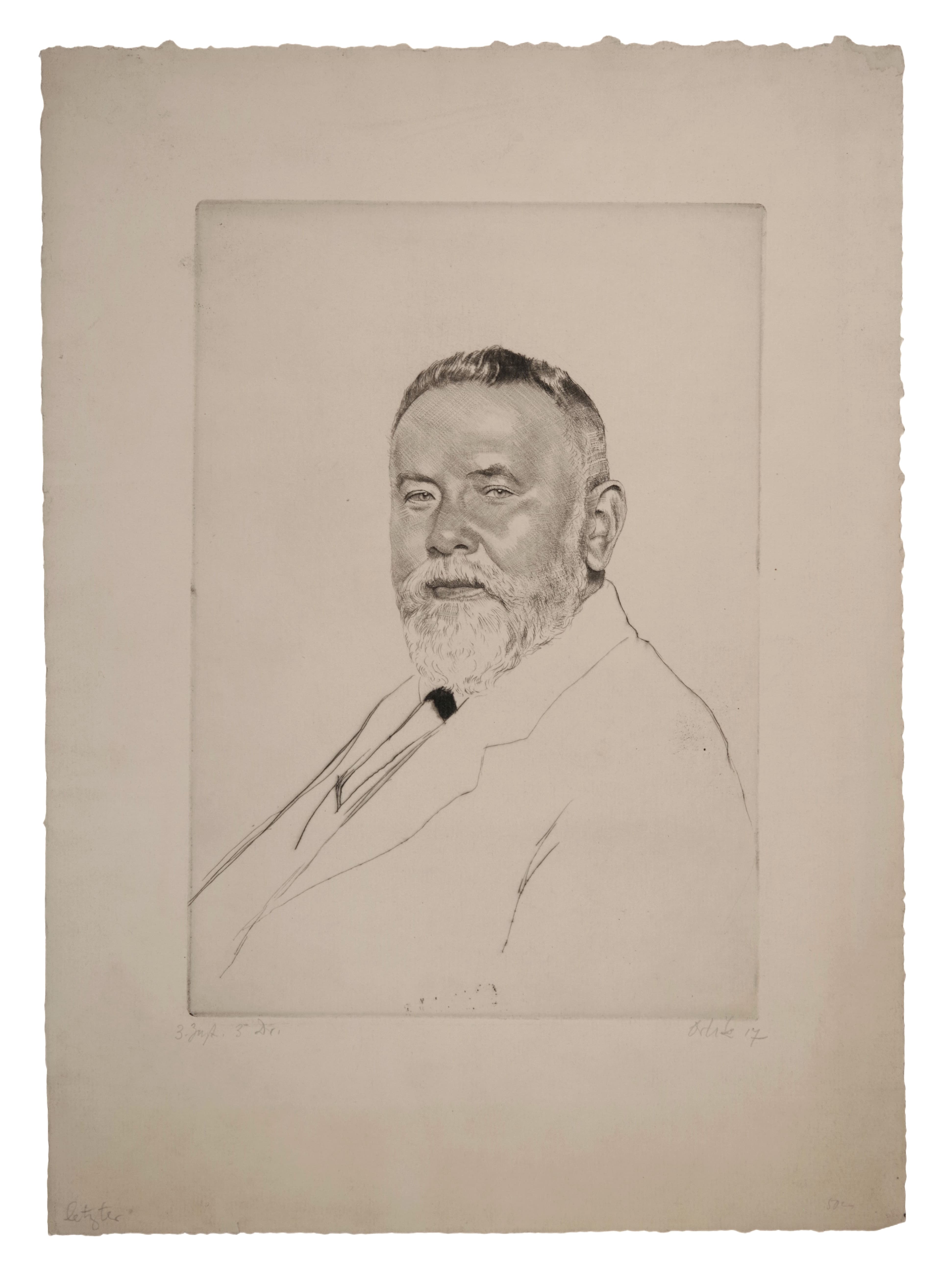 Portrét Friedricha Krause, Emil Orlik