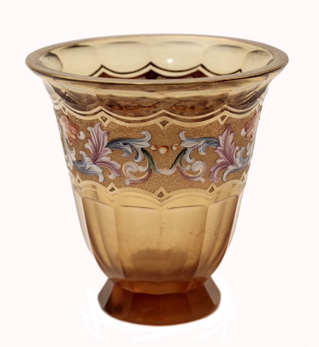 Raritní váza s oroplastickým dekorem, Art Deco