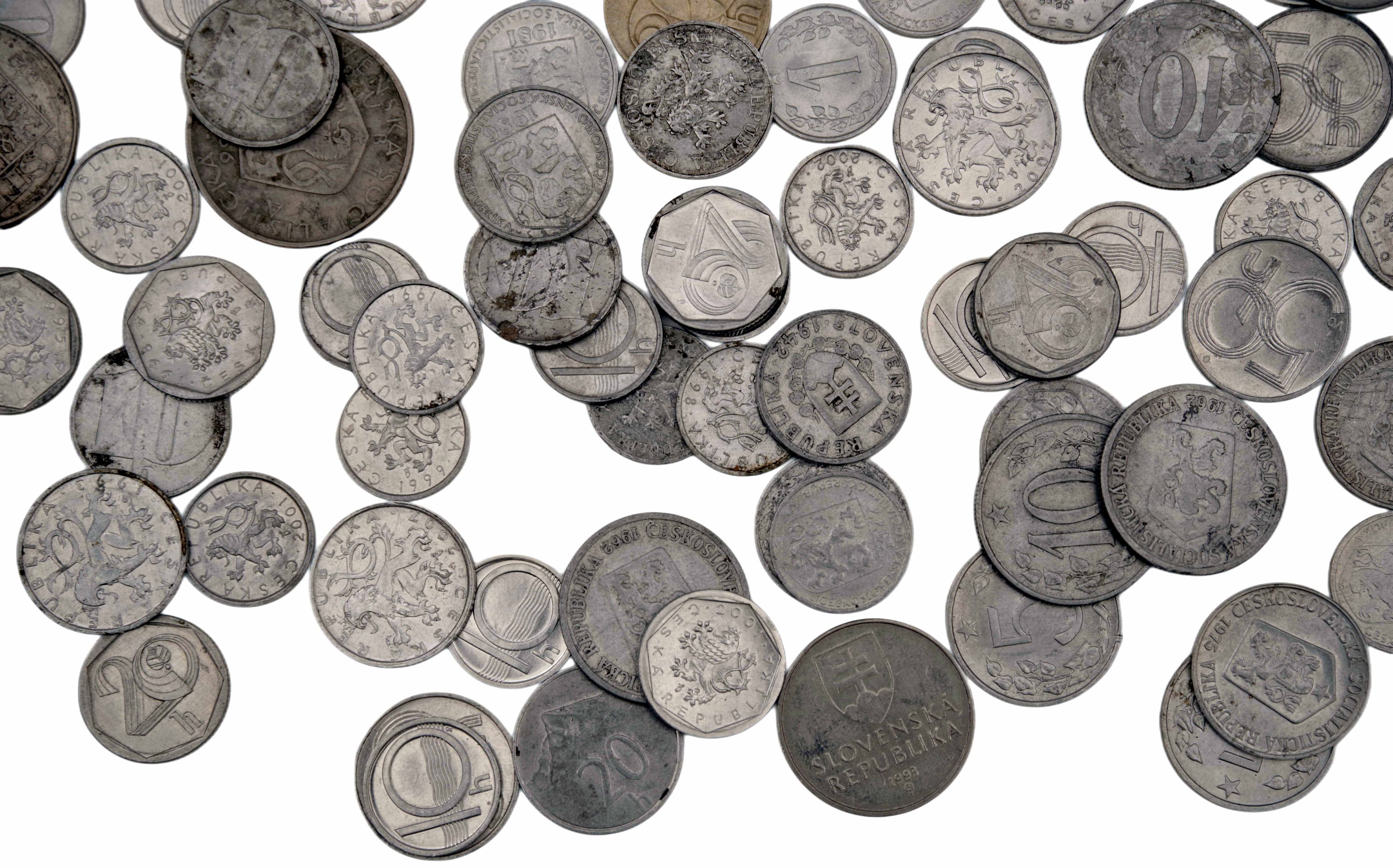 Československé, české  a slovenské mince, převážně 2. pol. 20. st., celkem 95 mincí — 3