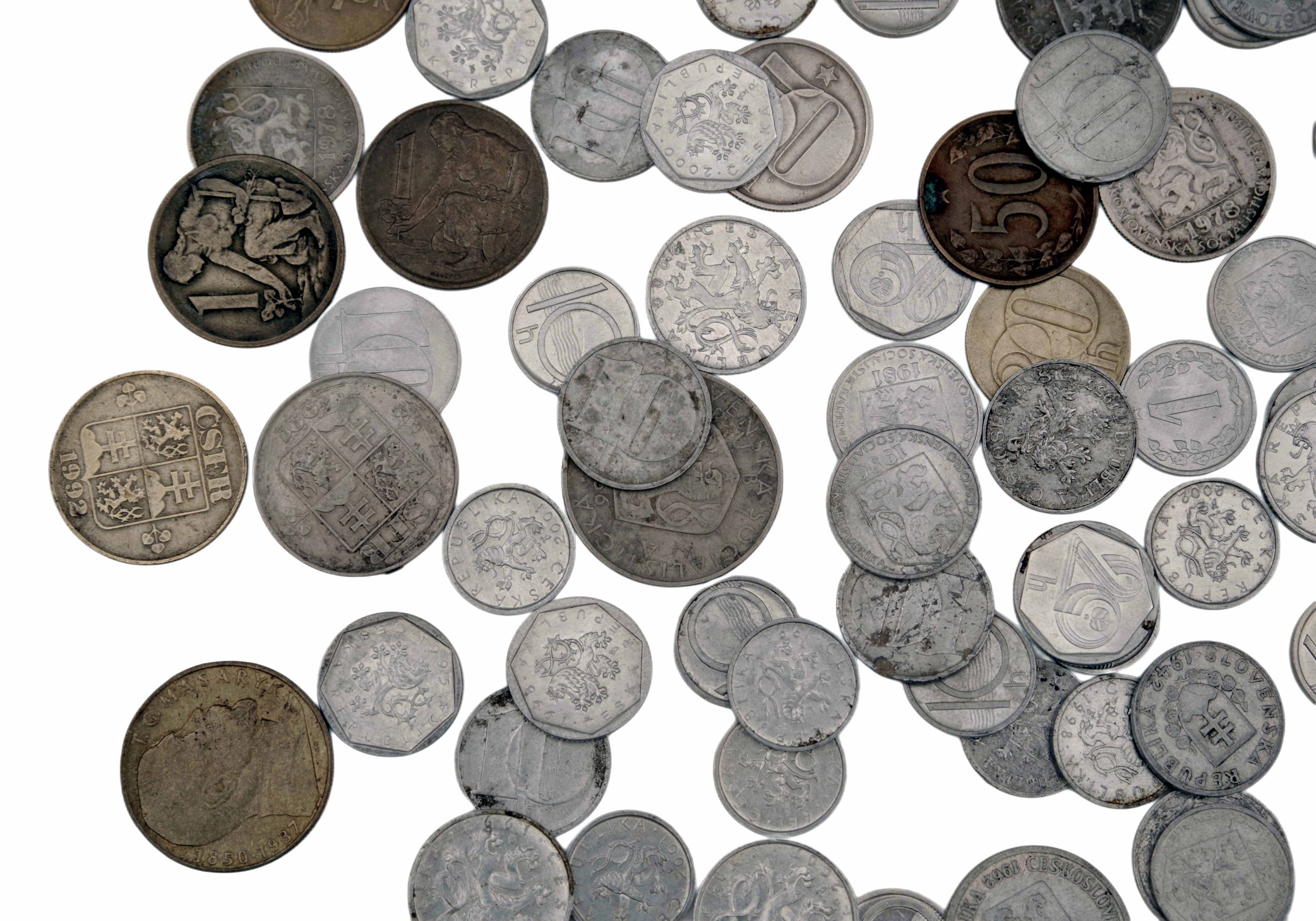 Československé, české  a slovenské mince, převážně 2. pol. 20. st., celkem 95 mincí — 4