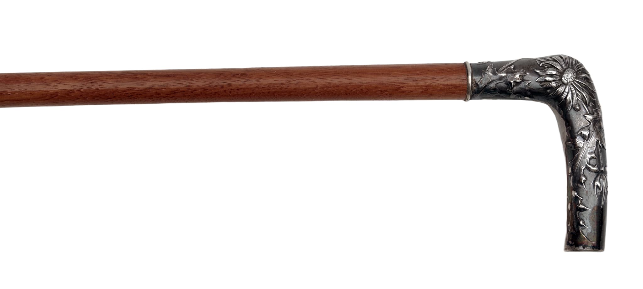 Secesní vycházková hůl se stříbrnou rukojetí — 2