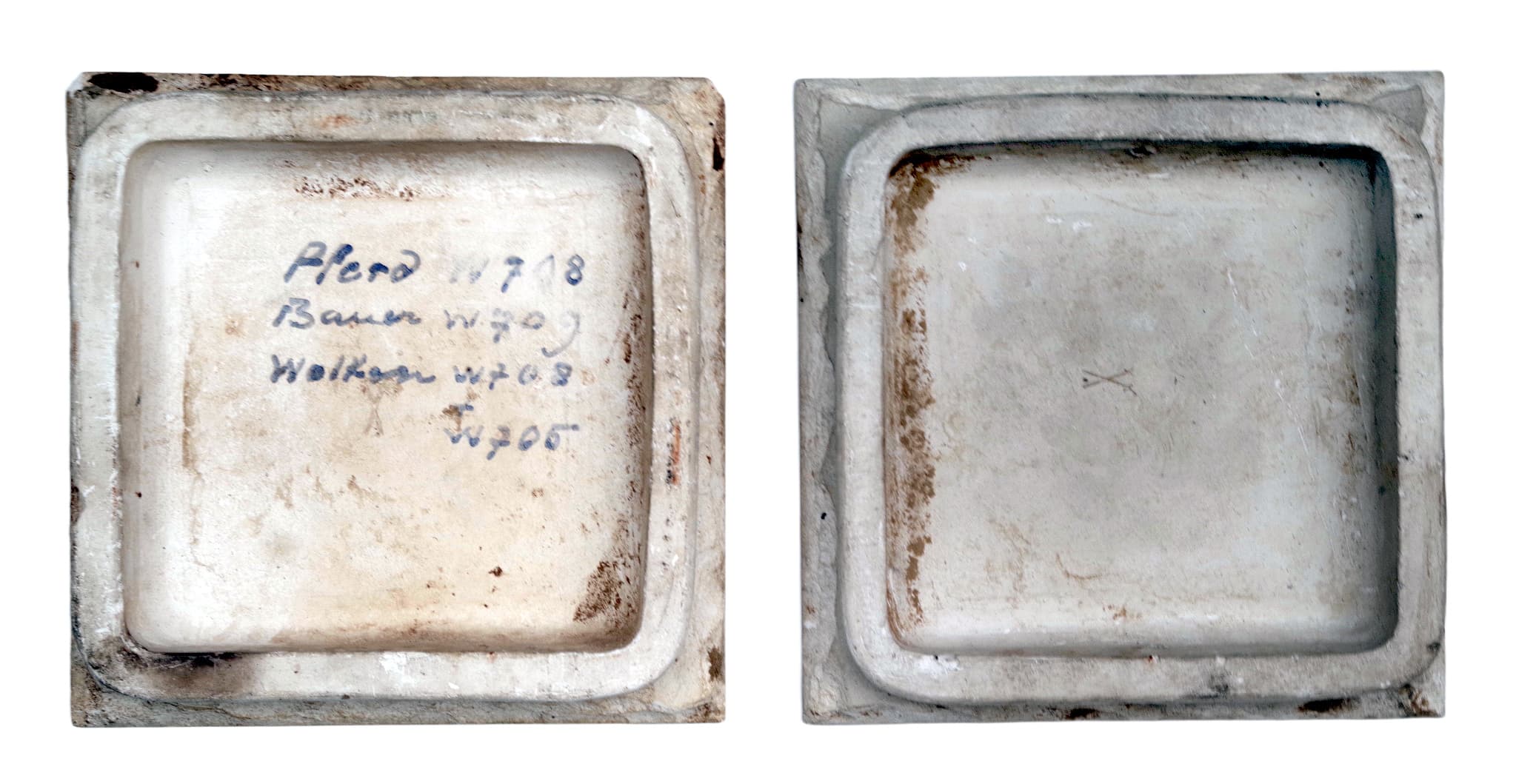 2 různé kachle, William Baring, Míšeň — 2