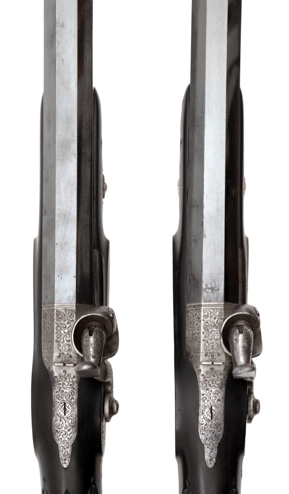 Párové perkusní pistole v kazetě, Imbert, Marseille — 7