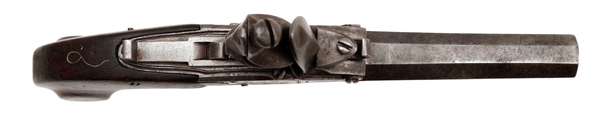 Křesadlová kapesní pistole ve schránce imitující knihu — 6