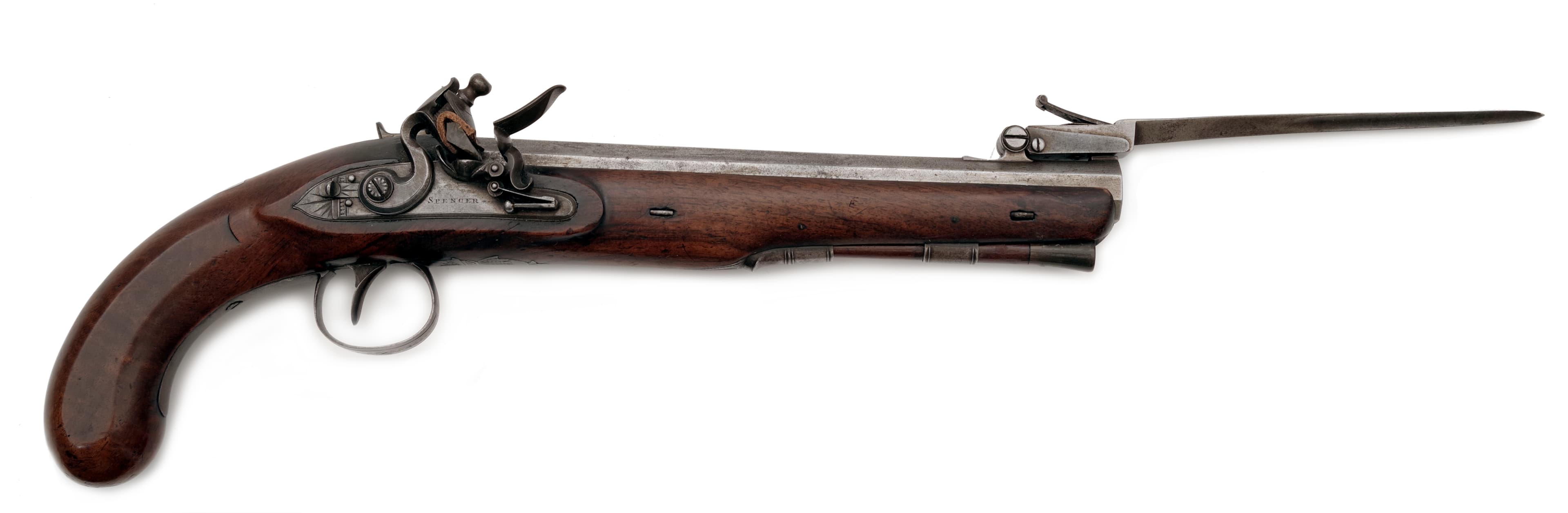 Křesadlová důstojnická pistole se sklopným bodákem v kazetě — 6
