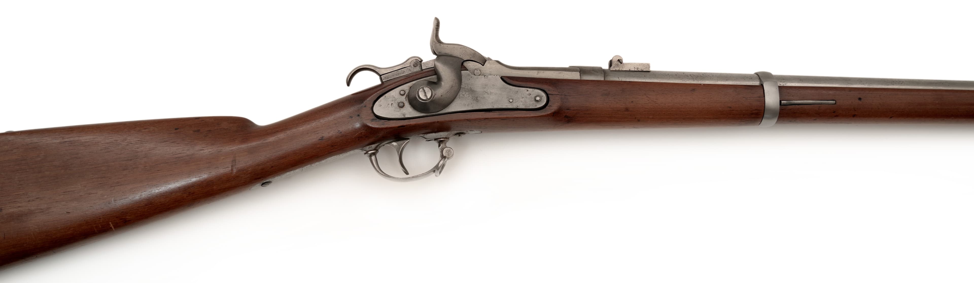 Vzácná pěchotní puška Amoskeag model 1863 (typ 2) konvertovaná na zadovku Roberts — 2