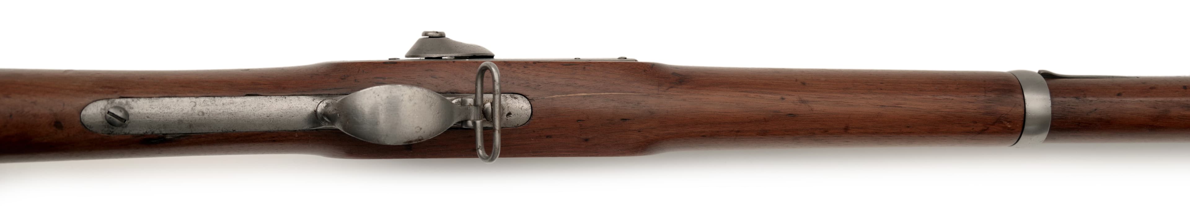 Vzácná pěchotní puška Amoskeag model 1863 (typ 2) konvertovaná na zadovku Roberts — 6