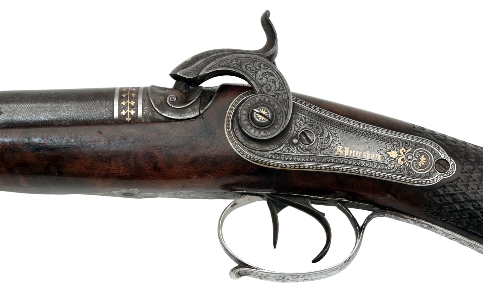 Luxusní perkusní brokovnice dvojka, F. Wishnevsky, Petrohrad — 3