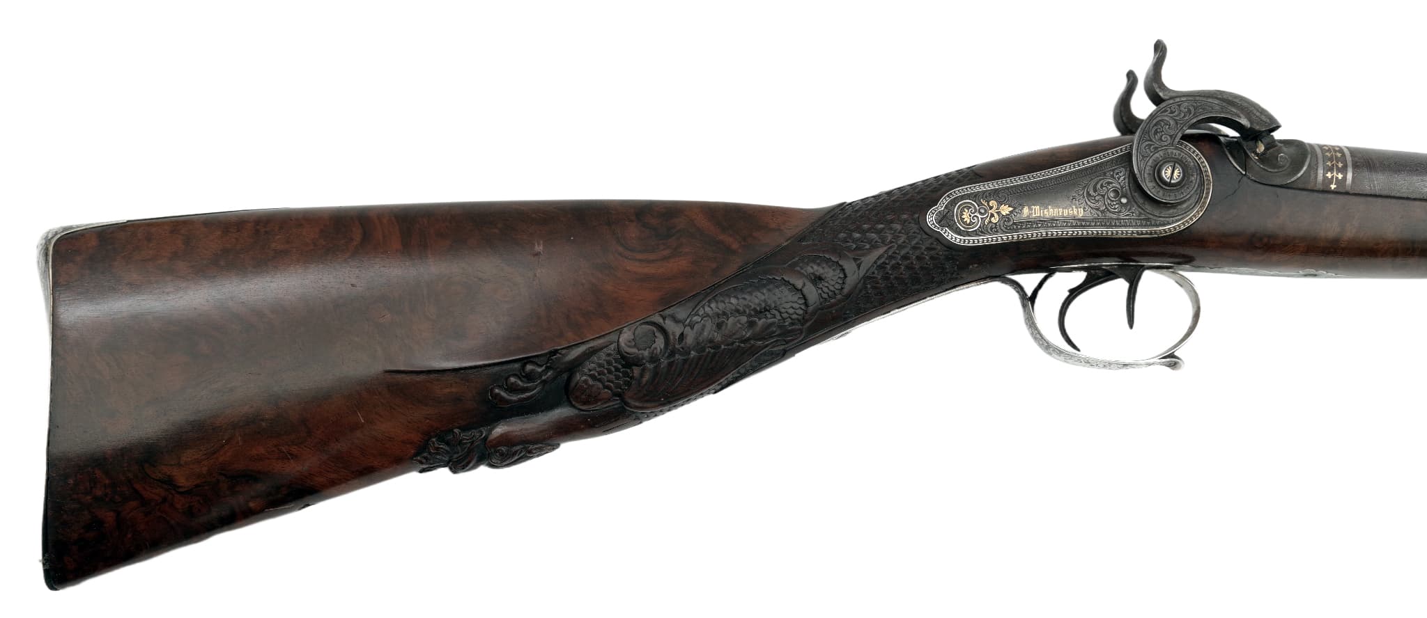 Luxusní perkusní brokovnice dvojka, F. Wishnevsky, Petrohrad — 8